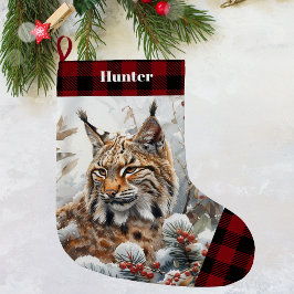 Bob Cat Wildlife Weihnachten Strumpf Großer Weihnachtsstrumpf