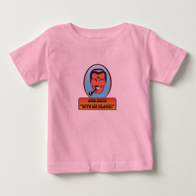 Bob Dobbs, "Gib mir Leichtigkeit!" Baby T-shirt (Vorderseite)