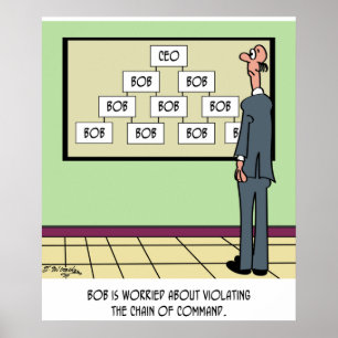 Bob ist der einzige auf der Organisationstabelle Poster