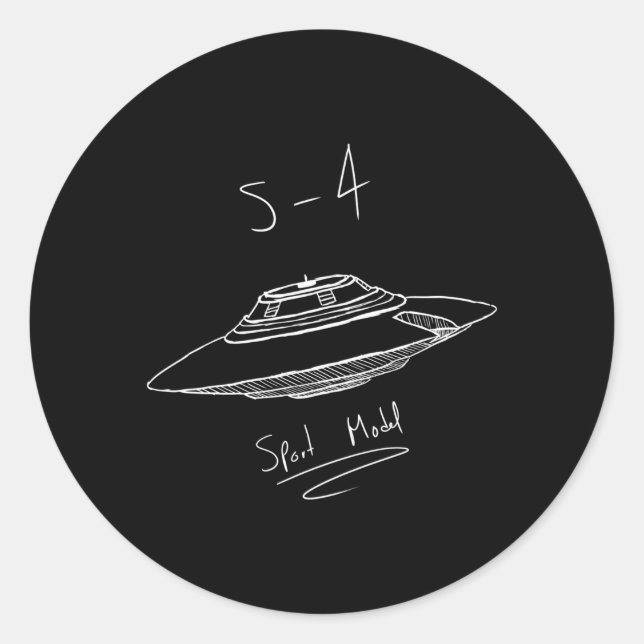 Bob Lazar Sportmodell Uap Runder Aufkleber (Vorderseite)