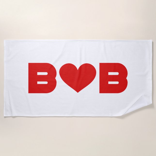 Bob Liebe Strandtuch (Vorderseite)