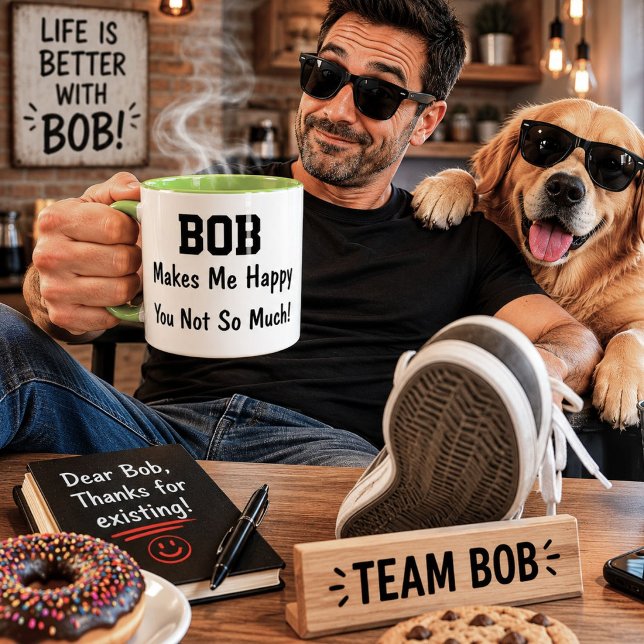 Bob macht mich glücklich tasse (Von Creator hochgeladen)