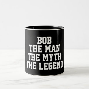 Bob: Mann, Mythos, Legende, schwarz Zweifarbige Tasse