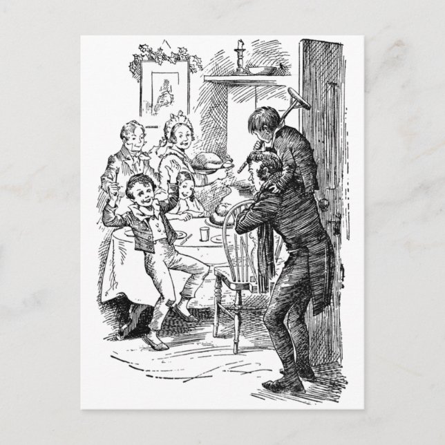 Bob und Tiny Tim Postkarte (Vorderseite)