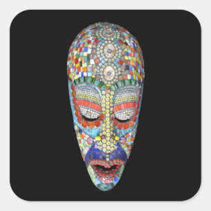 Bob, warum das lange Gesicht? Mosaikmaske Quadratischer Aufkleber