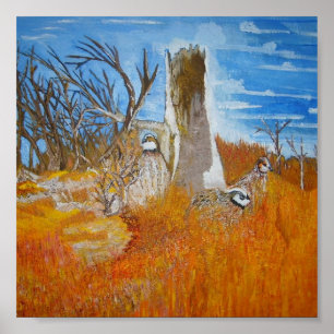 Bob-Weiß-Wachteln Poster