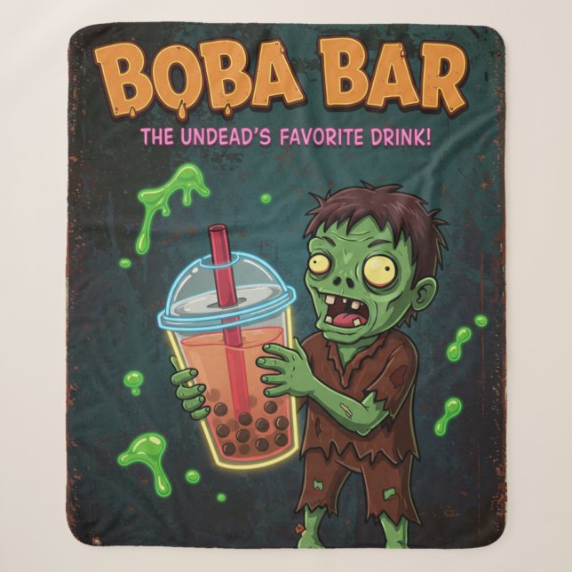 Boba Bar – Sherpa Blanket Sherpadecke (Vorderseite)