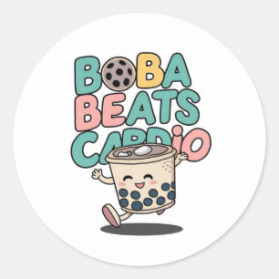 Boba Beats Cardio drôle autocollant