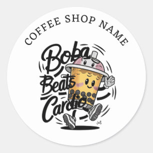 Boba Beats Cardio drôle Marque nom autocollant