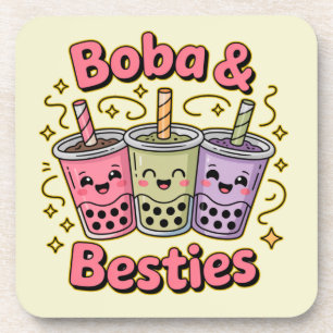 BOBA & Besties Vibes - Perfekt für Boba Tea Liebha Getränkeuntersetzer