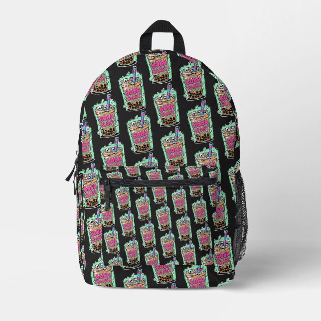 Boba Blast – Sip or Die! Backpack Bedruckter Rucksack (Vorderseite)