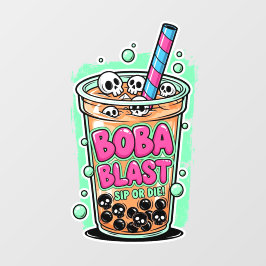 Boba Blast – Sip or Die!  Fensteraufkleber