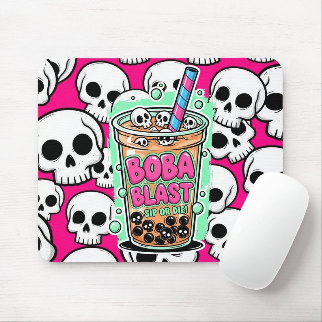 Boba Blast – Sip or Die! Mousepad (Mit Mouse)