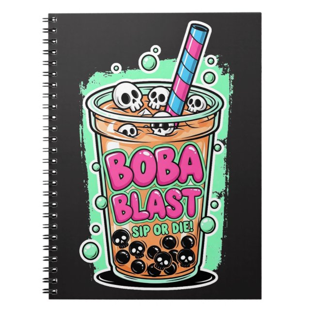 Boba Blast – Sip or Die!  Notizblock (Vorderseite)
