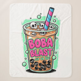 Boba Blast – Sip or Die! Sherpa Blanket Sherpadecke