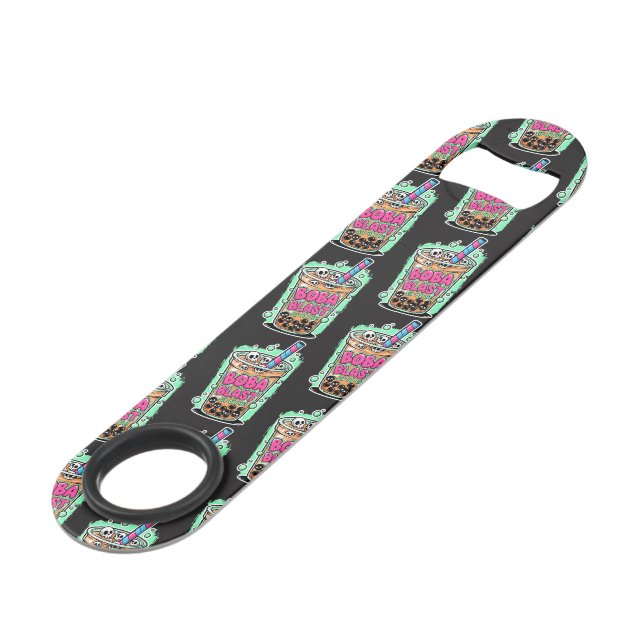 Boba Blast – Stainless Steel Bottle Opener Speed Flaschenöffner (Vorderseite Schrägansicht)