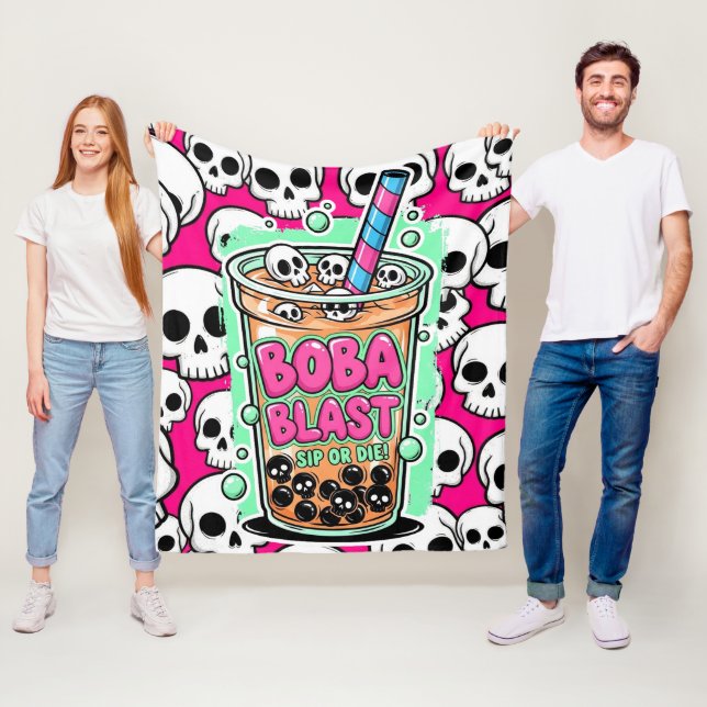 Boba Blast – Trinke oder stirb! – Fleece-Decke Fleecedecke (Beispiel)