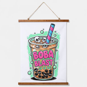 Boba Blast – Trinke oder stirb! Wandteppich Mit Holzrahmen