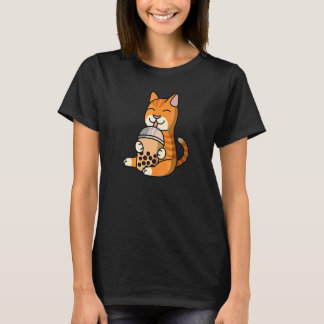Boba Bubble Milchtee Ginger Katze Haustier T-Shirt