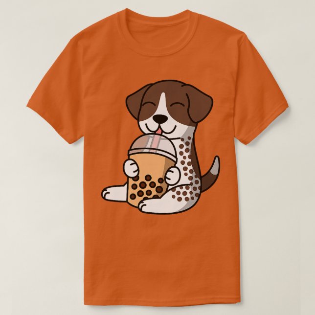 Boba Bubble Milk Tee Deutsch Kurzhaarige Pointer D (Design vorne)