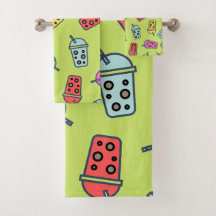 Boba Bubble Tea Motif