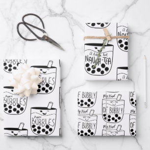 Boba Bubble Tee Naughty Bachelorette Geschenkpapier Set