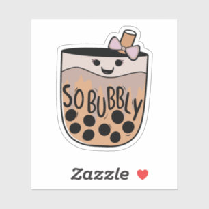 Boba Bubble Tee Niedlich und lustig Aufkleber
