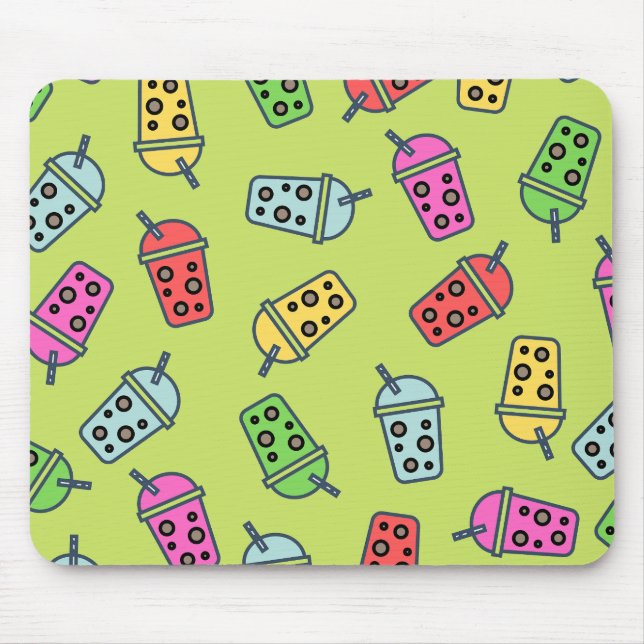 Boba Bubble Tees Muster Mousepad (Vorne)