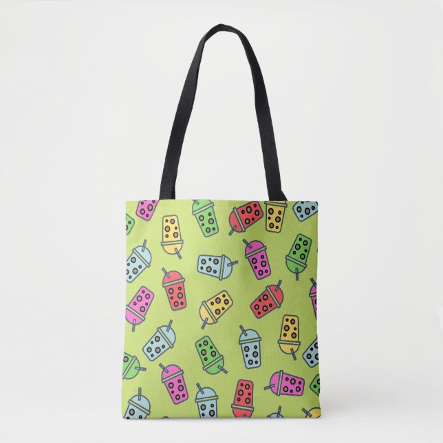 Boba Bubble Tees Muster Tasche (Vorderseite)