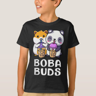Boba Buds Kawaii Niedliche Blase Teehamster Matchi T-Shirt