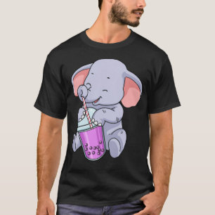 Boba Gift Women Elephant Gift Bubble Galopp künst T-Shirt