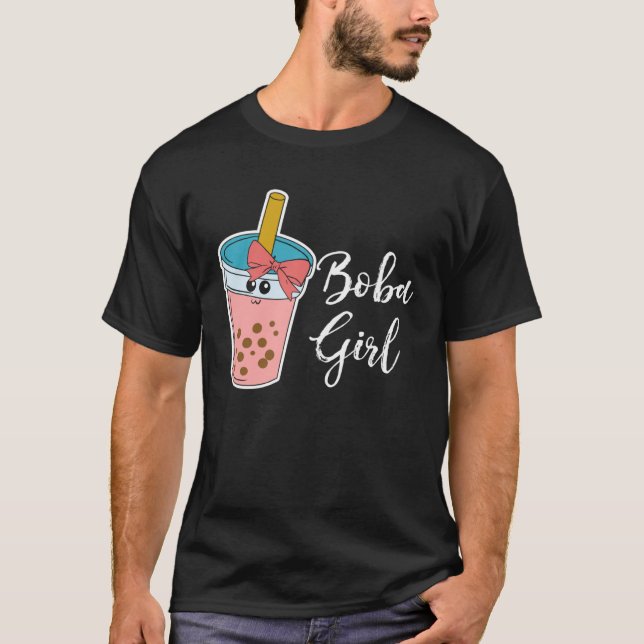 Boba  Girl Milk Tea Bubble Tea MP T-Shirt (Vorderseite)