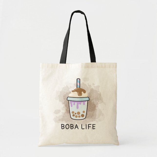 Boba Life | Boba Tea Personalisiert Tote Bag Tragetasche (Vorne)