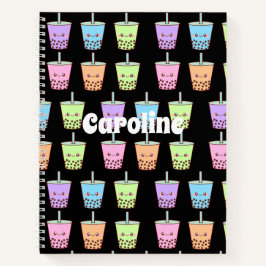 Boba Milk Tea Flavors Notizbuch