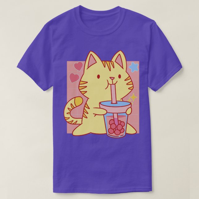 Boba Neko Kawaii T-Shirt (Design vorne)