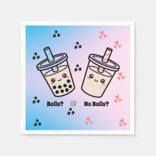 Boba oder kein Boba?  Bubble Tea Boba Geschlechtse Serviette