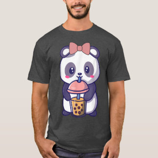 Boba Panda Drinks Niedlich Kawaii Japanisch T-Shirt