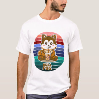 Boba Pug Bubble Tea Kawaii Retro Hunde Liebhaber G T-Shirt