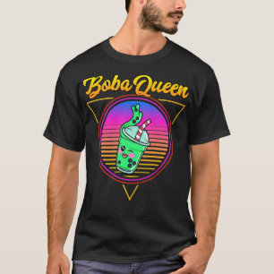 Boba Queen Cute Kawaii Funny Bubble dressage bran T-Shirt