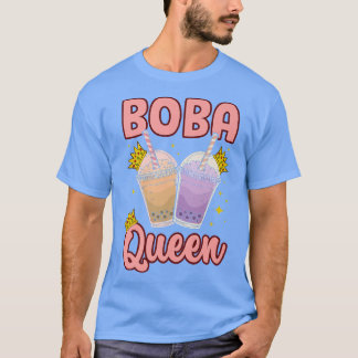 Boba Queen Graphic Tea Lover Tea Drinker Tea Brewi T-Shirt