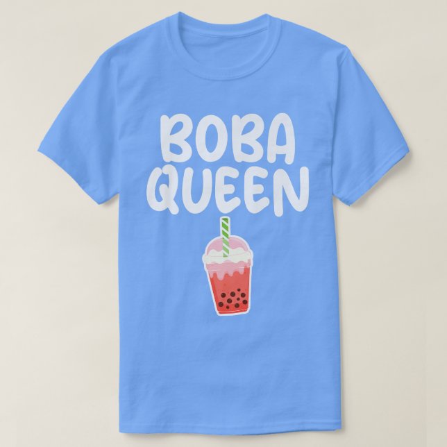 Boba Queen Niedlich Graphic Print for Bubble Tea L T-Shirt (Design vorne)