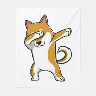 Boba Shiba Boba Shiba Boba Shiba Fleecedecke