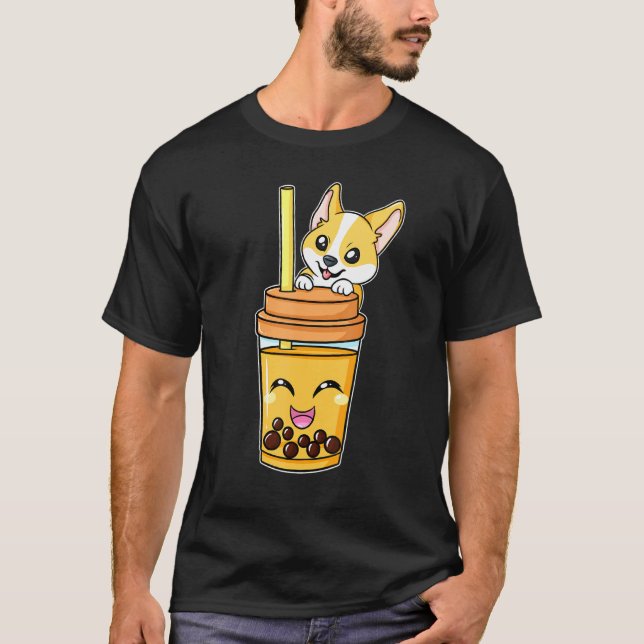 Boba Tapioca Perlen Blubble Milk Tee Drink Corgi D (Vorderseite)