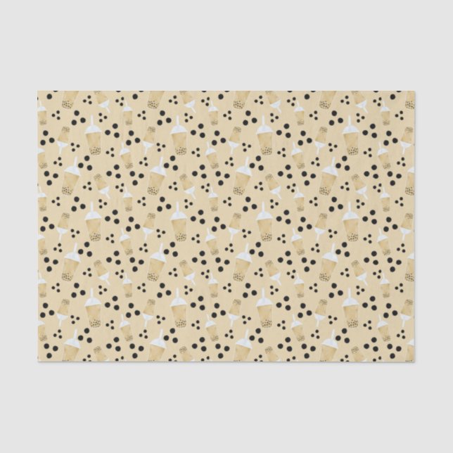 Boba Tea and Dots Seidenpapier (Vorderseite)