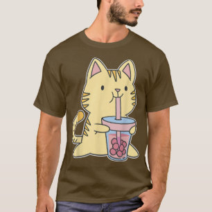 Boba Tea Cat Japan Sweet Otaku Harajuku Neko Anime T-Shirt