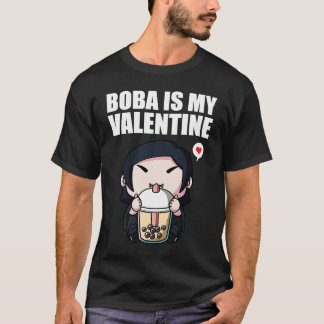 Boba Tea is My Valentine Vampire Anti Valentines D T-Shirt