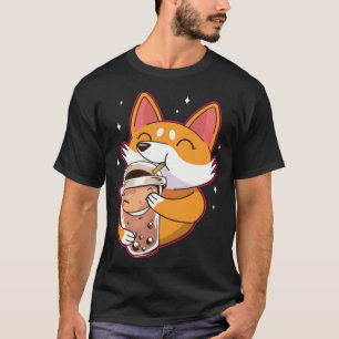 Boba Tea Kawaii Corgi Wetttiere T-Shirt