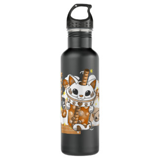 Boba Tea Niedlich Cat Bubble Tea Kawaii Anime Japa Edelstahlflasche