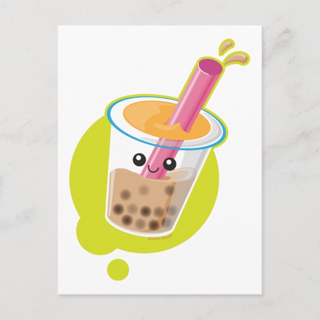 Boba Tea Postkarte (Vorderseite)