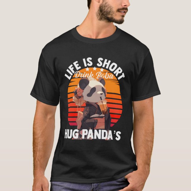 Boba Tea und Kawaii Pandas sind einfach erfreulich T-Shirt (Vorderseite)